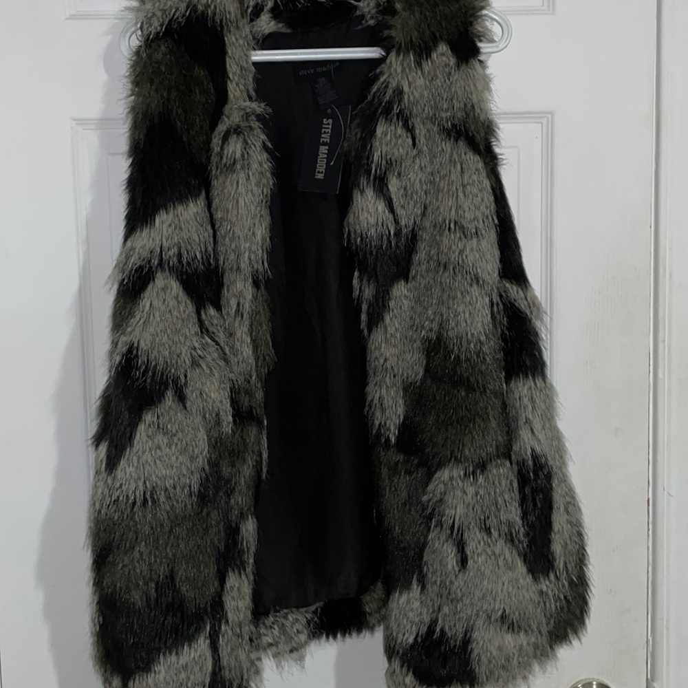 BNWT Steve Maden Fur vest